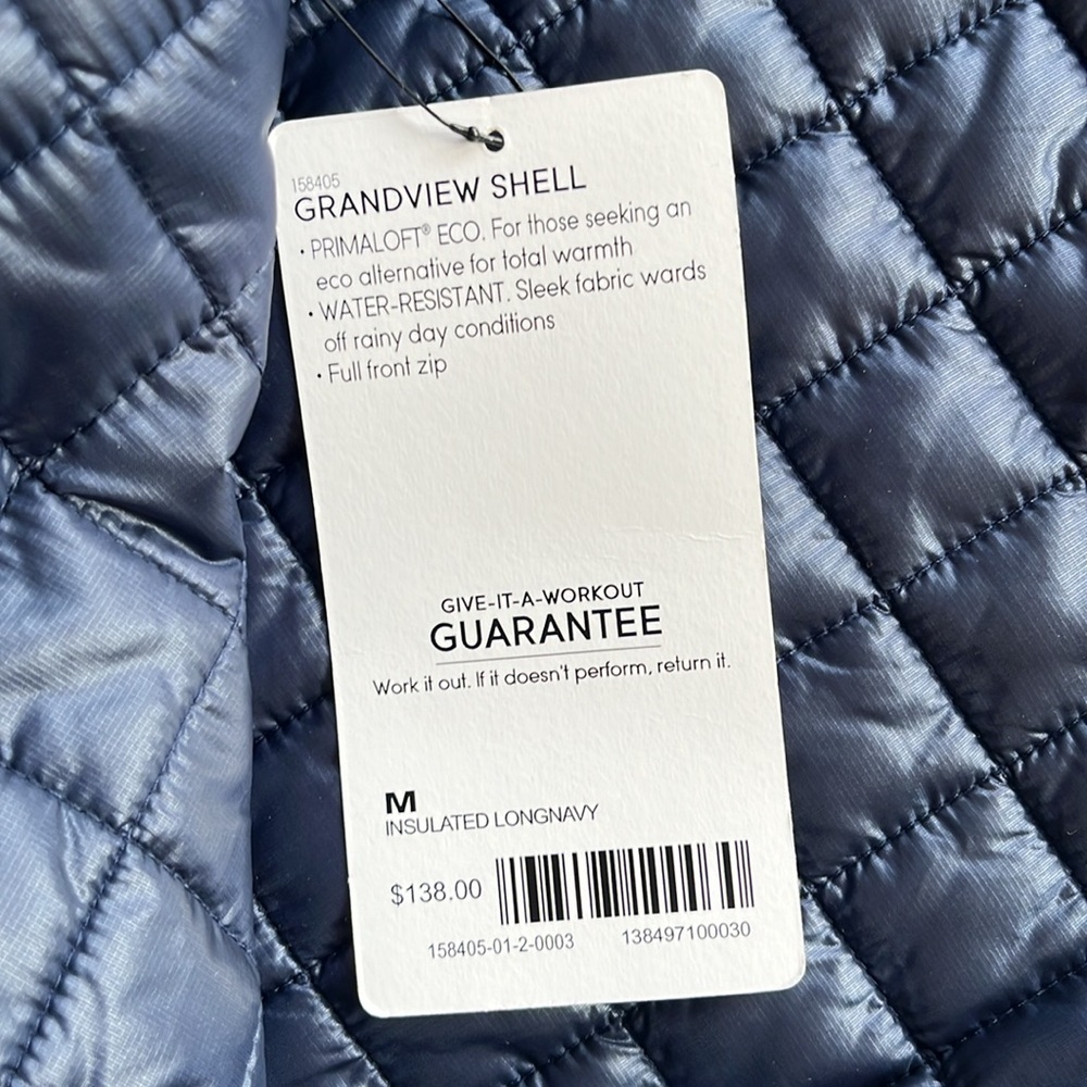 Athleta Grandview Shell Quilted Jacket- NWT- Navy- Size MEDIUM - Picture 8 of 8